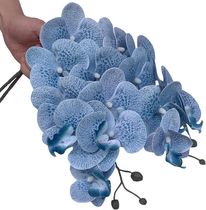 32" Artificial Phalaenopsis Flowers 6 Pcs Artificial Orchid Flowers Stem Plants for Home Décor (6Pcs)