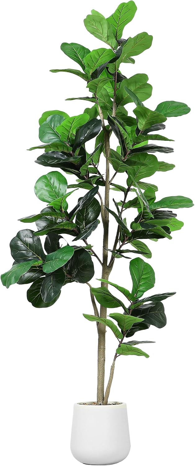 6ft Artificial Fiddle Leaf Tree Faux Plant Fake Ficus Lyrata Silk Trees