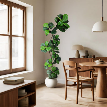 6ft Artificial Fiddle Leaf Tree Faux Plant Fake Ficus Lyrata Silk Trees