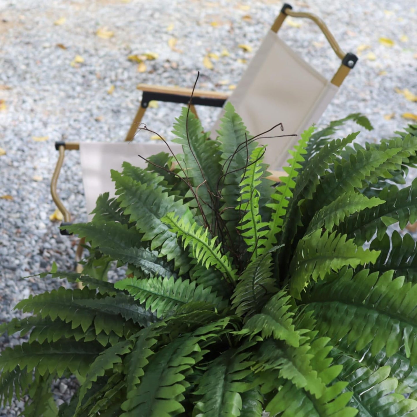 Artificial Ferns for Outdoors & Indoors, 51in Large Fake Ferns Plants, Artificial Boston Fern Faux Greenery for Porch Entrance Home Decor