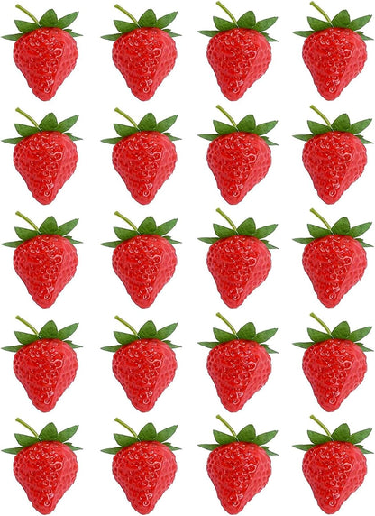 20 Pieces Artificial Apples, Fake Apples Realistic Fruits Simulation Red Green Apples for Christmas Tree Decoration Home Kitchen Photo Props Table Fruit Bowl Basket Samples (Mini Apples)
