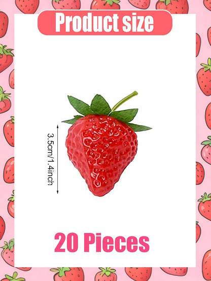 20 Pieces Artificial Apples, Fake Apples Realistic Fruits Simulation Red Green Apples for Christmas Tree Decoration Home Kitchen Photo Props Table Fruit Bowl Basket Samples (Mini Apples)