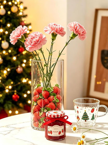 20 Pieces Artificial Apples, Fake Apples Realistic Fruits Simulation Red Green Apples for Christmas Tree Decoration Home Kitchen Photo Props Table Fruit Bowl Basket Samples (Mini Apples)