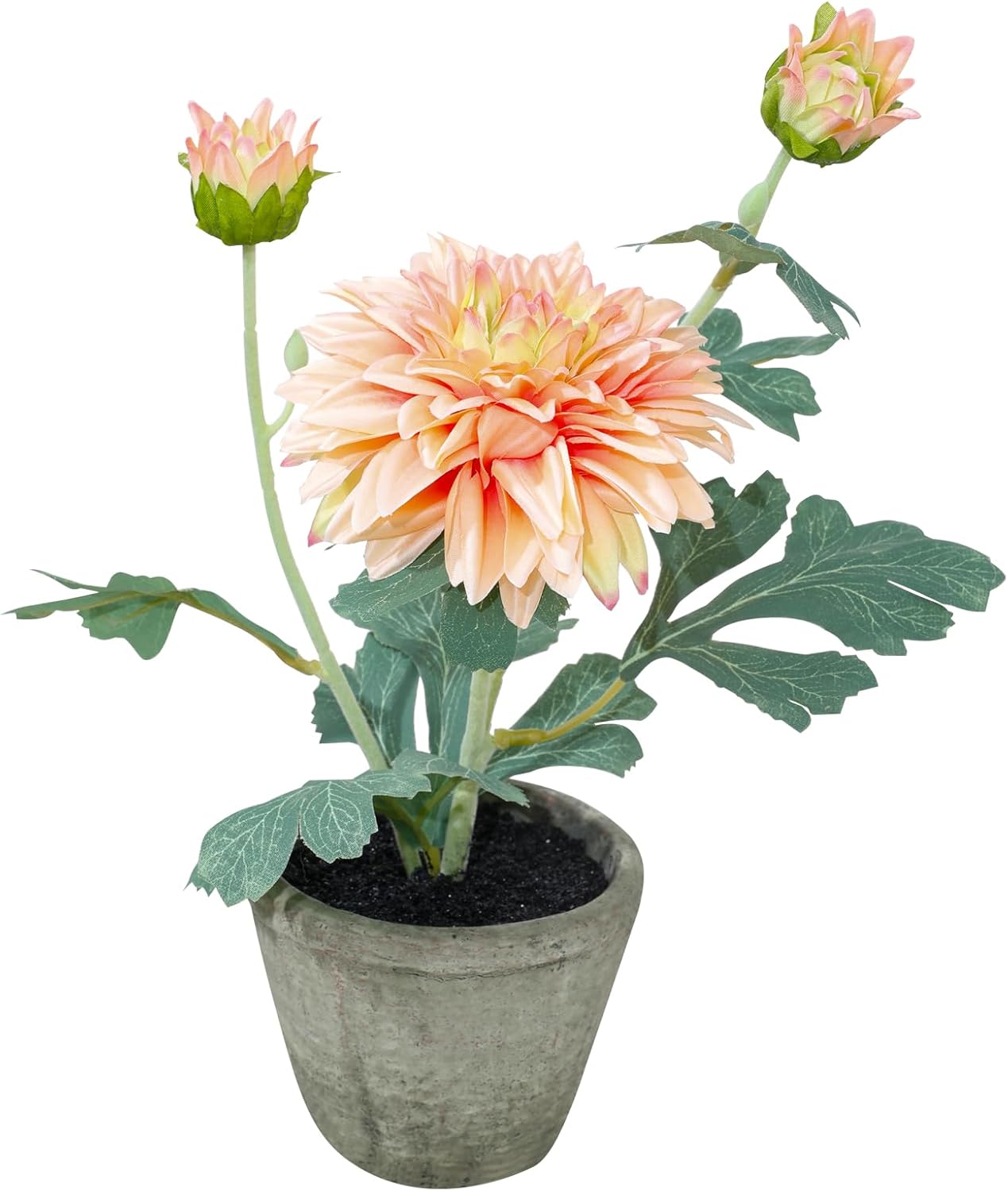 Rose in Pot Decor Potted Artificial Flowers Mini Plants Faux Flowers Indoor Small Decor Fake Roses for Home, Bathroom, Kitchen, Offices, Wedding Party Centerpieces (Yellow)