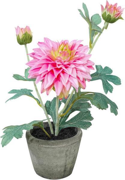 Rose in Pot Decor Potted Artificial Flowers Mini Plants Faux Flowers Indoor Small Decor Fake Roses for Home, Bathroom, Kitchen, Offices, Wedding Party Centerpieces (Yellow)