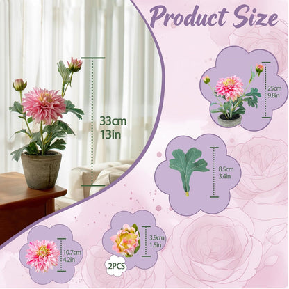 Rose in Pot Decor Potted Artificial Flowers Mini Plants Faux Flowers Indoor Small Decor Fake Roses for Home, Bathroom, Kitchen, Offices, Wedding Party Centerpieces (Yellow)