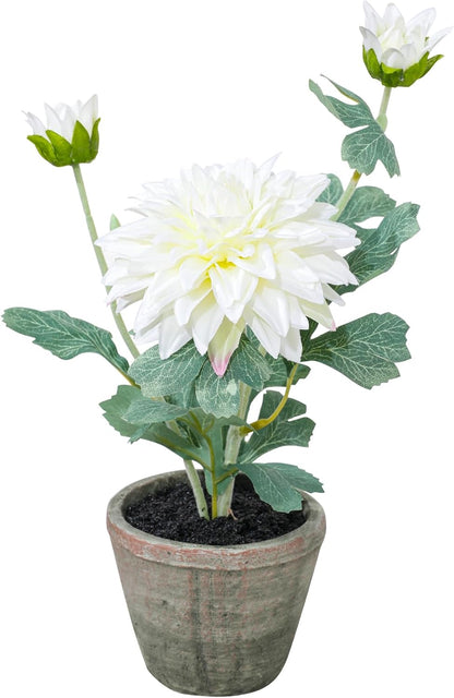 Rose in Pot Decor Potted Artificial Flowers Mini Plants Faux Flowers Indoor Small Decor Fake Roses for Home, Bathroom, Kitchen, Offices, Wedding Party Centerpieces (Yellow)