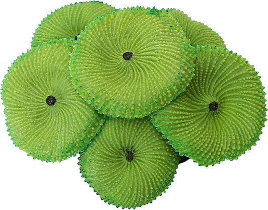 Green Coral Fake Artificial Decor Plant 3''x1'' – Premium Quality Multicolor Reef Resin Sculpture Aquarium Decorations for Fish Tank Landscape Ornament