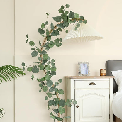 3 Strands Odorless Artificial Ivy Vines Kit, 71" Silk Ivy Garland with Green Leaves, Fake Hanging Plants Greenery Decoration for Bedroom, Windows, Walls, Wedding, Outdoor Decor (Green)