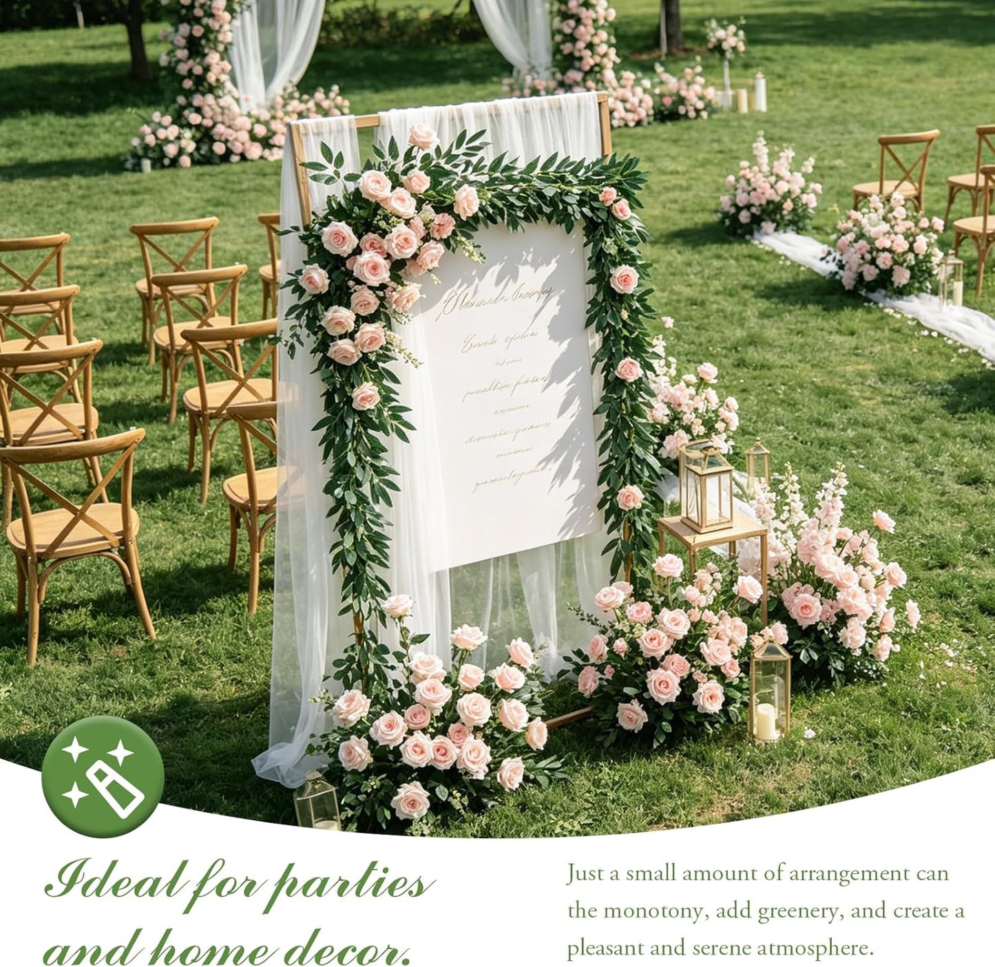 3 Strands Odorless Artificial Ivy Vines Kit, 71" Silk Ivy Garland with Green Leaves, Fake Hanging Plants Greenery Decoration for Bedroom, Windows, Walls, Wedding, Outdoor Decor (Green)