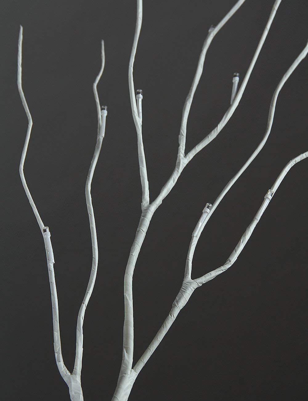 LED Birch Tree Light Set - 4ft, 6ft, 8ft Trees with Warm White Lights - Indoor Outdoor Christmas Wedding Party Decorations (3-Pack)