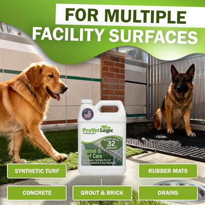 Kennel & Turf Care- Floor Cleaner, Synthetic Pet Turf Cleaner, Deodorizer & Drain Maintainer (Concentrated)- 1/2 Gallon