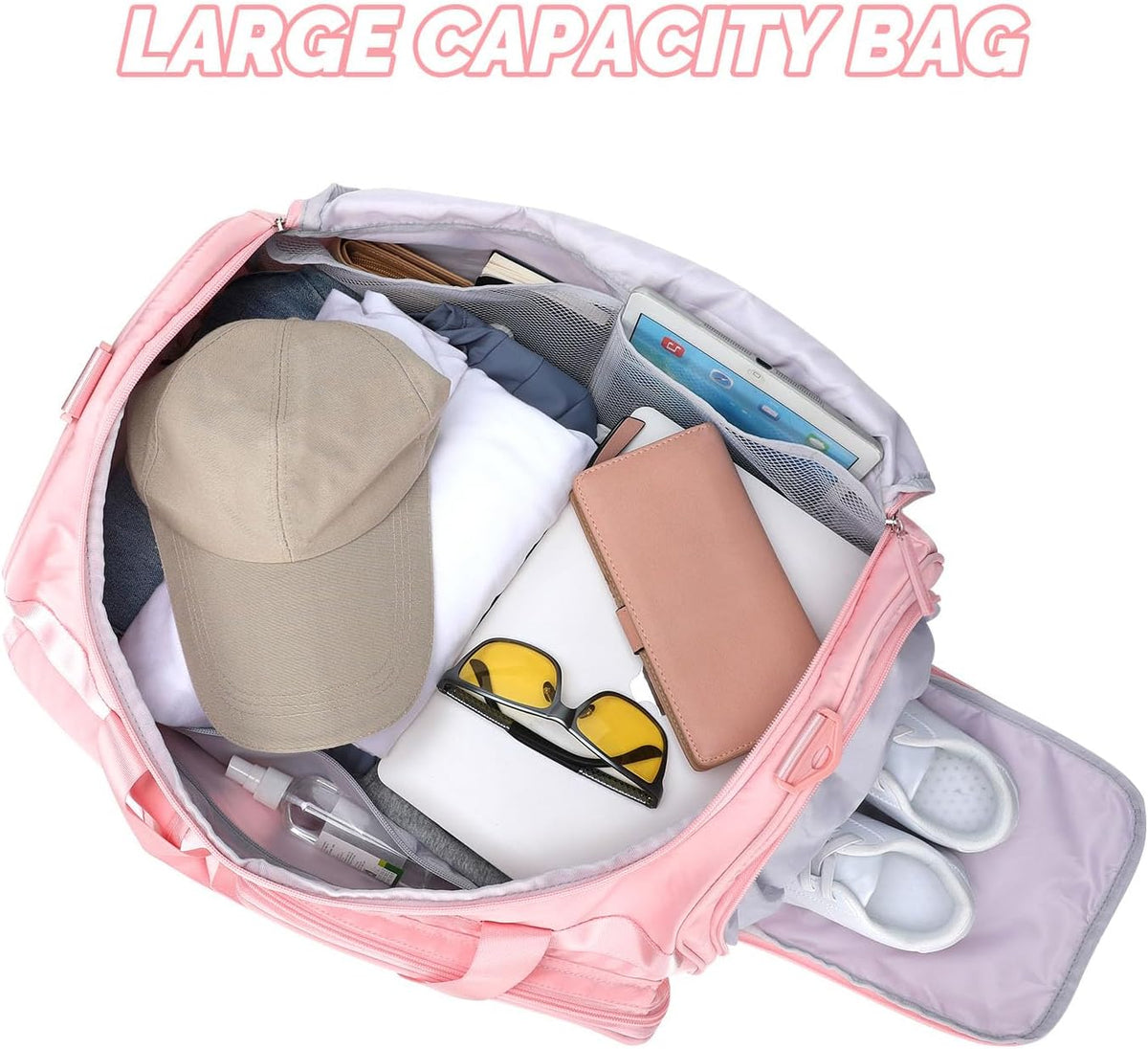Large Gym Bag for Women Men Duffle Bag With Wet Dry Separation