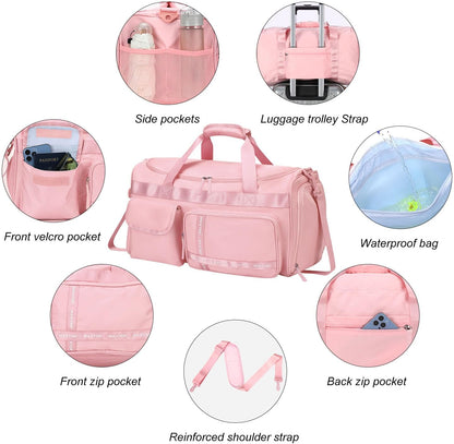 Large Gym Bag for Women Men Duffle Bag With Wet Dry Separation