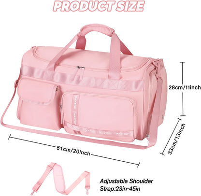 Large Gym Bag for Women Men Duffle Bag With Wet Dry Separation