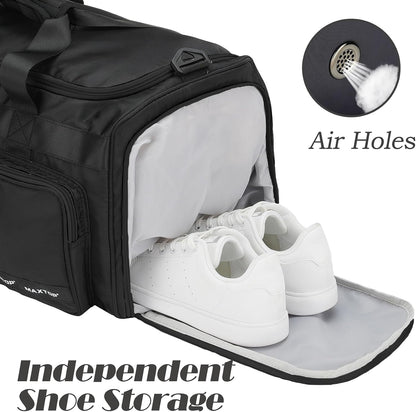 Large Gym Bag for Women Men Duffle Bag With Wet Dry Separation