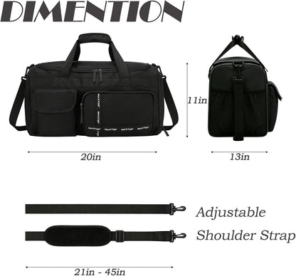 Large Gym Bag for Women Men Duffle Bag With Wet Dry Separation