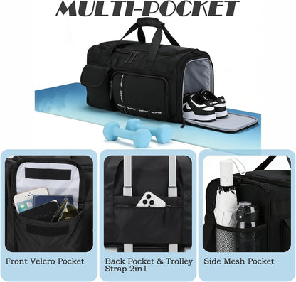 Large Gym Bag for Women Men Duffle Bag With Wet Dry Separation