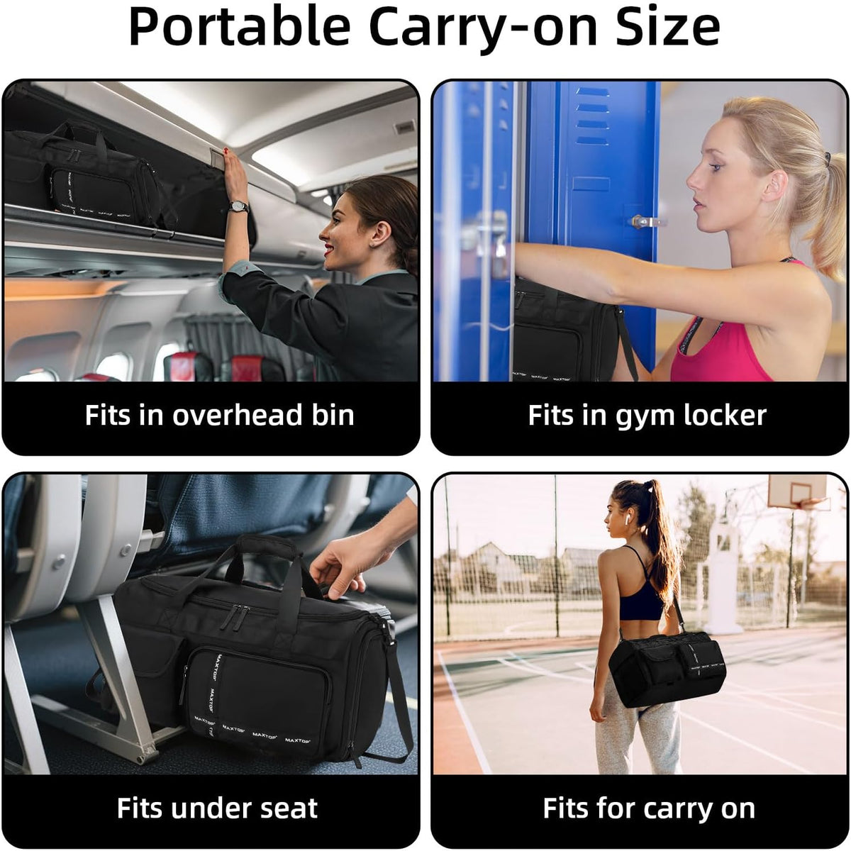 Large Gym Bag for Women Men Duffle Bag With Wet Dry Separation