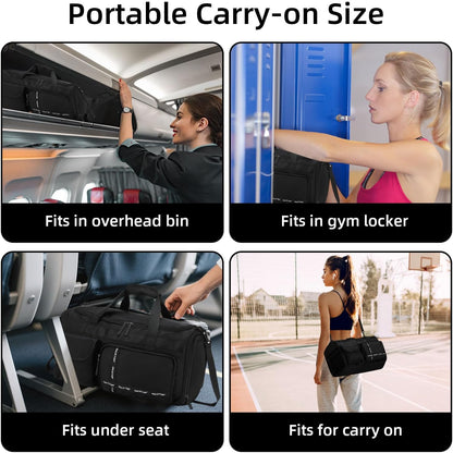 Large Gym Bag for Women Men Duffle Bag With Wet Dry Separation