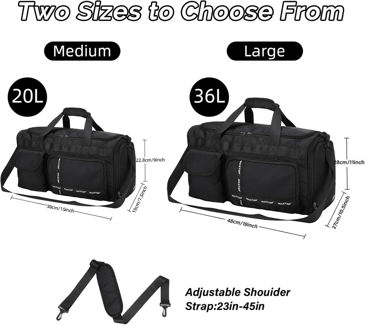 Large Gym Bag for Women Men Duffle Bag With Wet Dry Separation