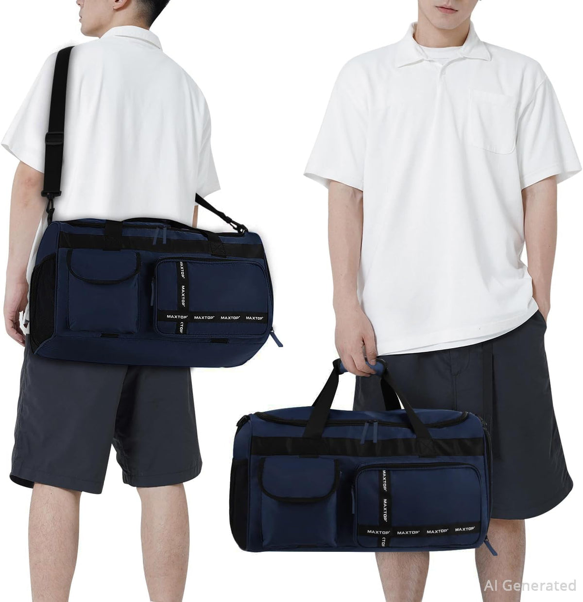 Large Gym Bag for Women Men Duffle Bag With Wet Dry Separation