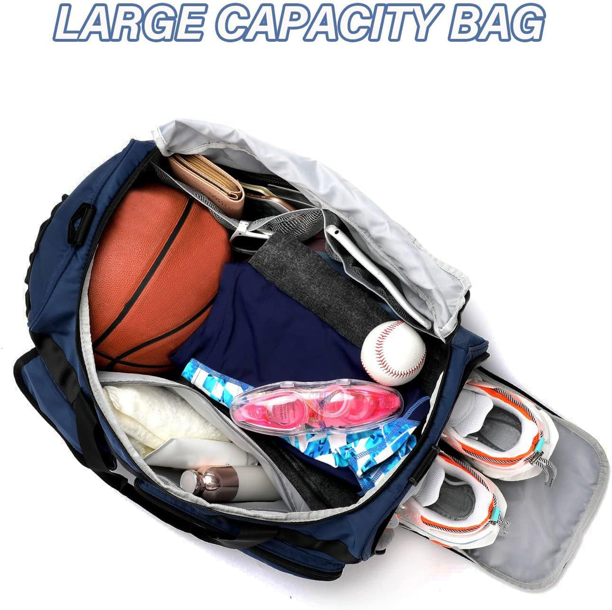 Large Gym Bag for Women Men Duffle Bag With Wet Dry Separation