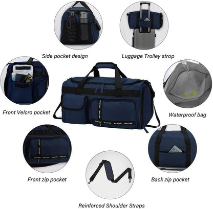 Large Gym Bag for Women Men Duffle Bag With Wet Dry Separation