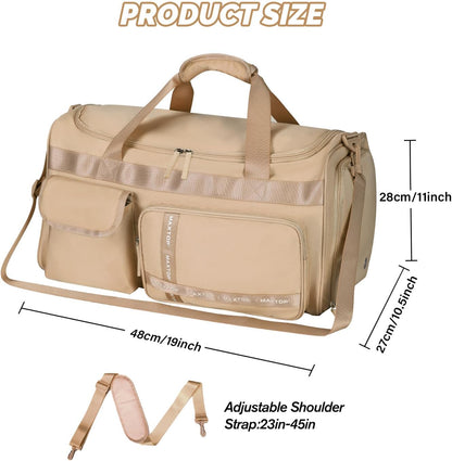 Large Gym Bag for Women Men Duffle Bag With Wet Dry Separation