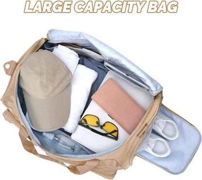Large Gym Bag for Women Men Duffle Bag With Wet Dry Separation