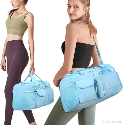 Large Gym Bag for Women Men Duffle Bag With Wet Dry Separation