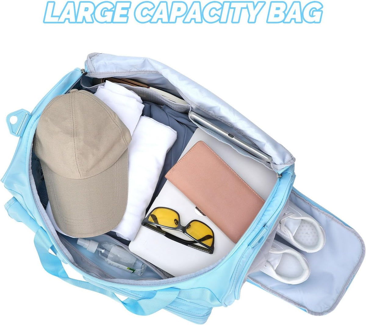 Large Gym Bag for Women Men Duffle Bag With Wet Dry Separation