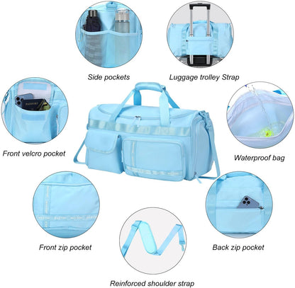 Large Gym Bag for Women Men Duffle Bag With Wet Dry Separation