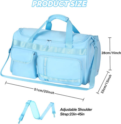 Large Gym Bag for Women Men Duffle Bag With Wet Dry Separation