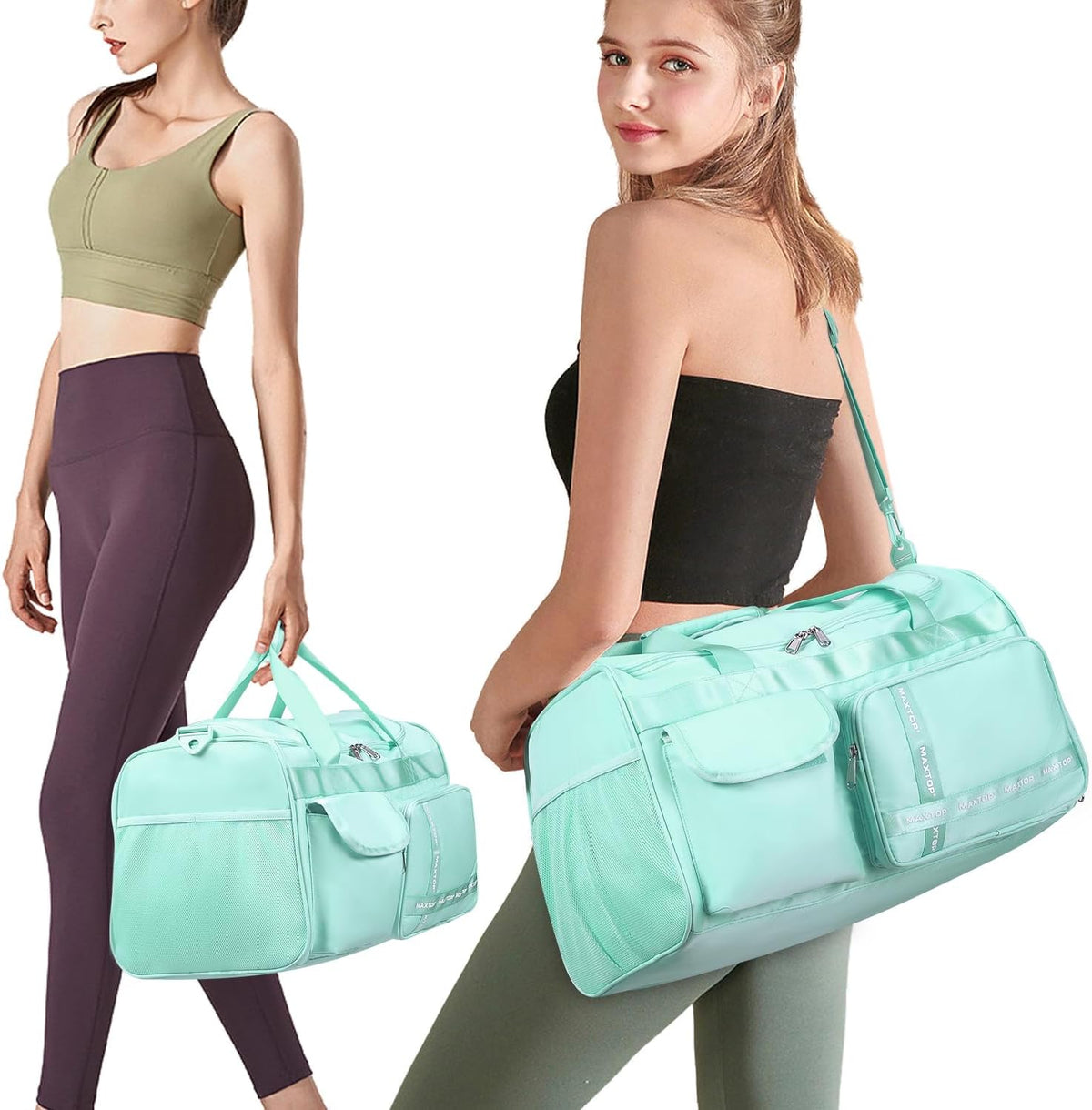 Large Gym Bag for Women Men Duffle Bag With Wet Dry Separation