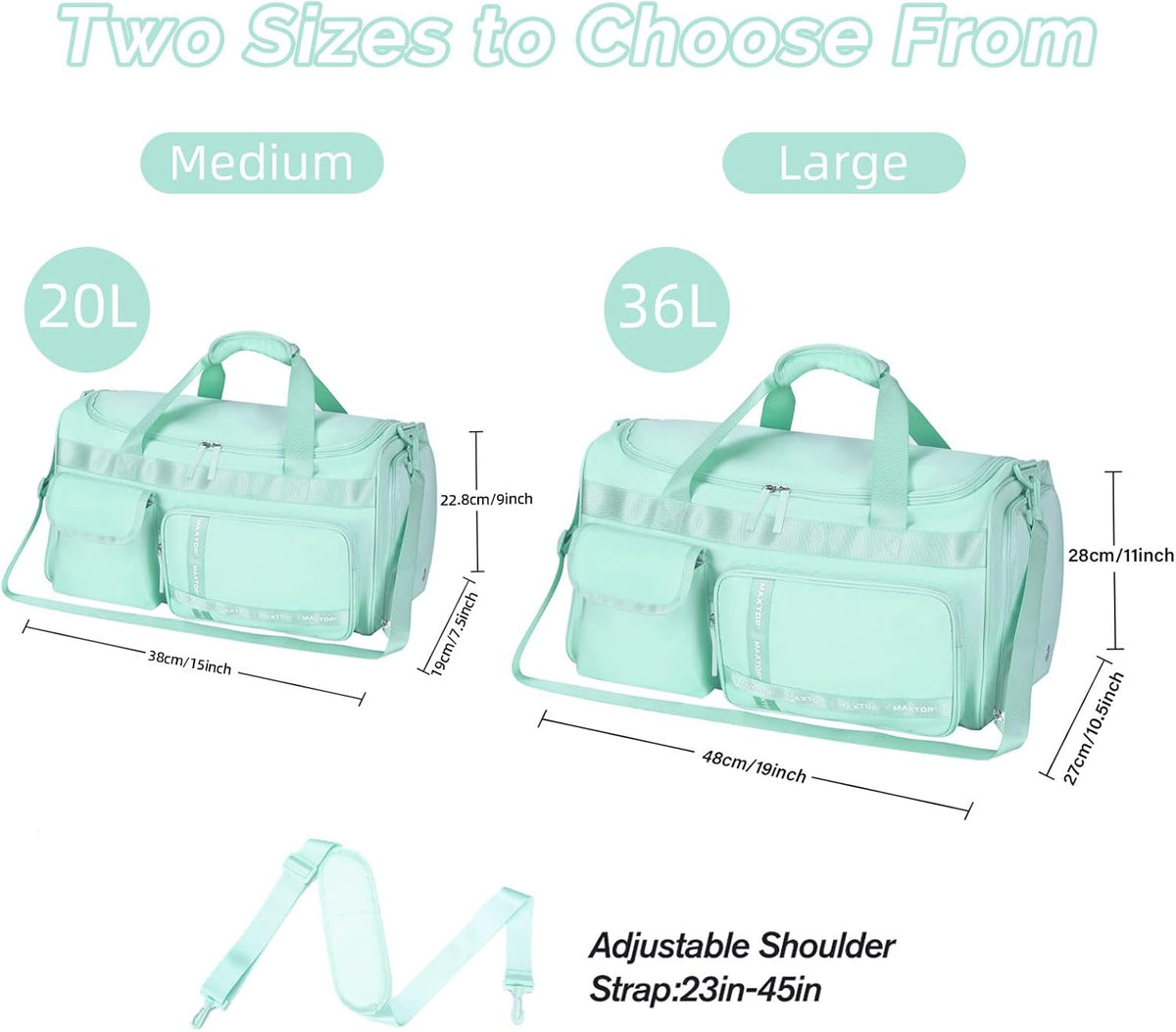 Large Gym Bag for Women Men Duffle Bag With Wet Dry Separation