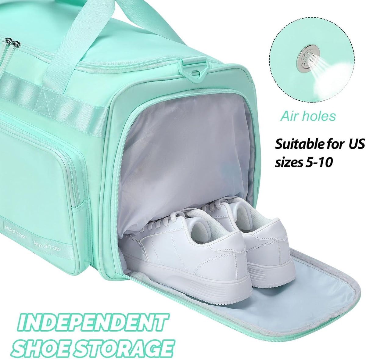 Large Gym Bag for Women Men Duffle Bag With Wet Dry Separation