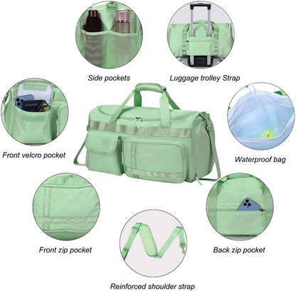Large Gym Bag for Women Men Duffle Bag With Wet Dry Separation