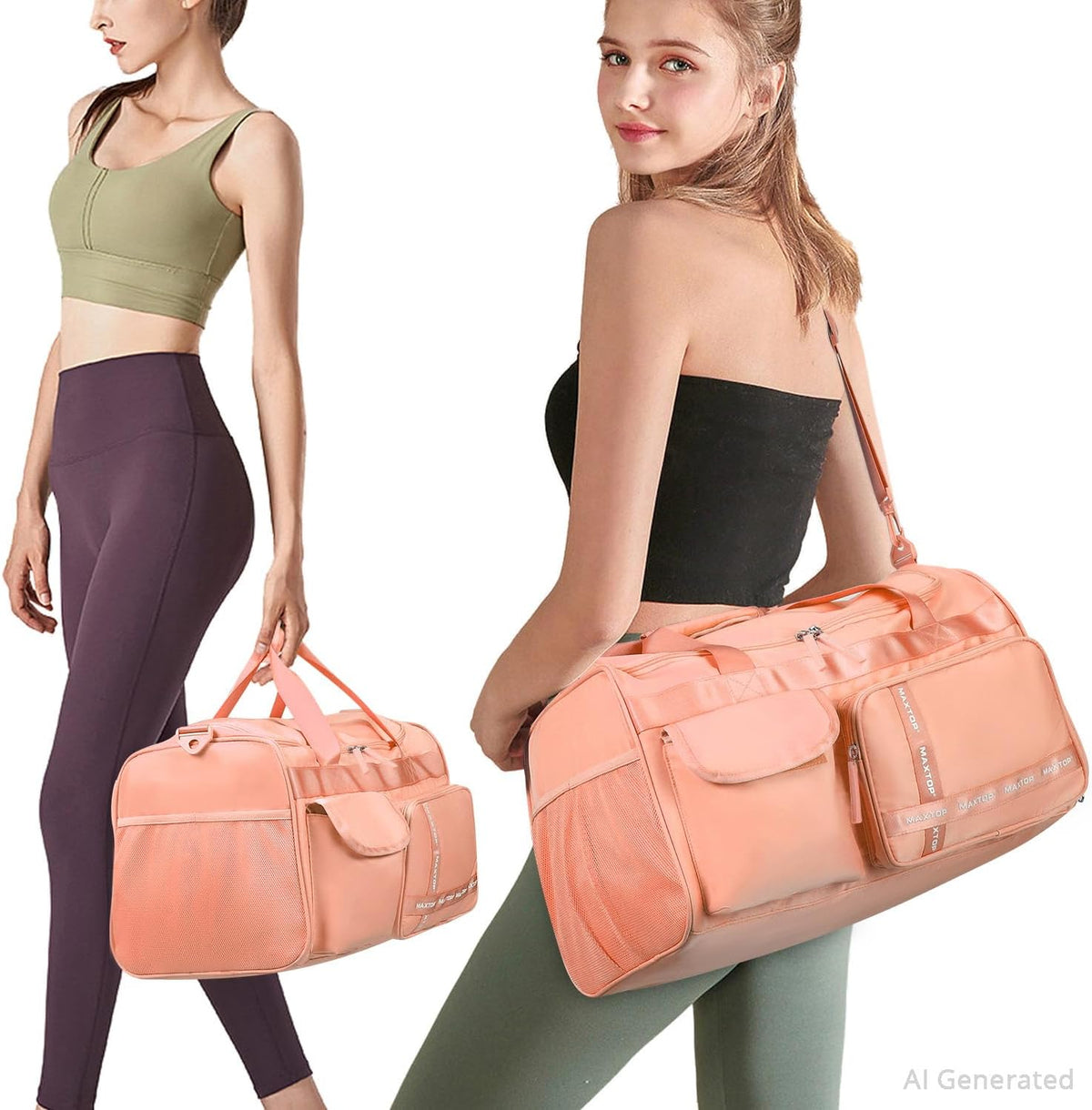 Large Gym Bag for Women Men Duffle Bag With Wet Dry Separation