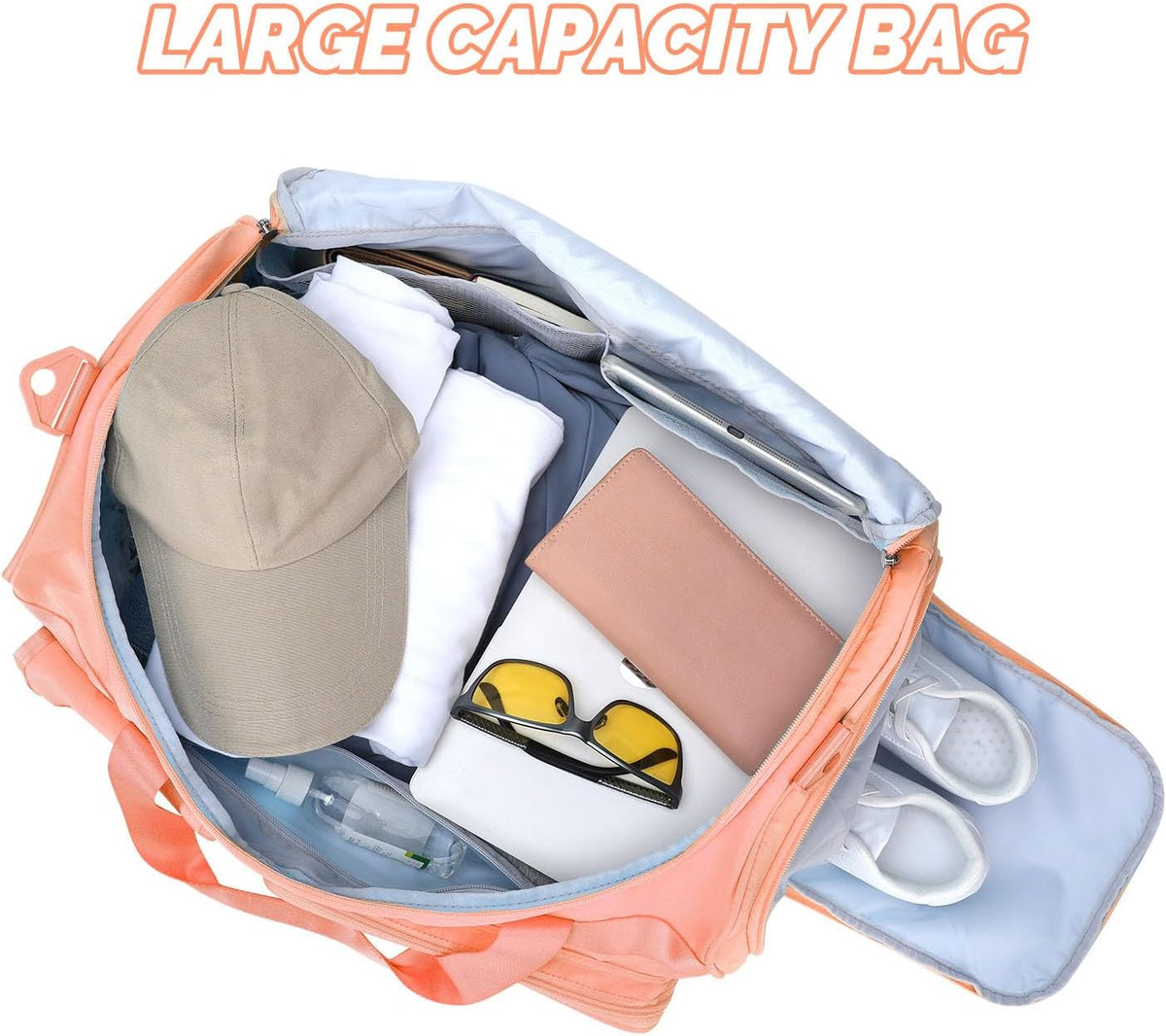 Large Gym Bag for Women Men Duffle Bag With Wet Dry Separation