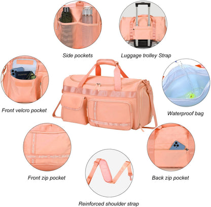 Large Gym Bag for Women Men Duffle Bag With Wet Dry Separation