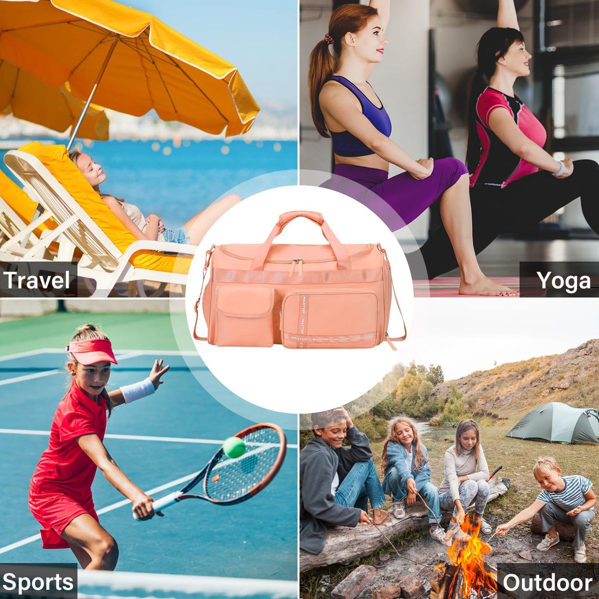 Large Gym Bag for Women Men Duffle Bag With Wet Dry Separation