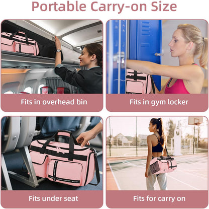 Large Gym Bag for Women Men Duffle Bag With Wet Dry Separation