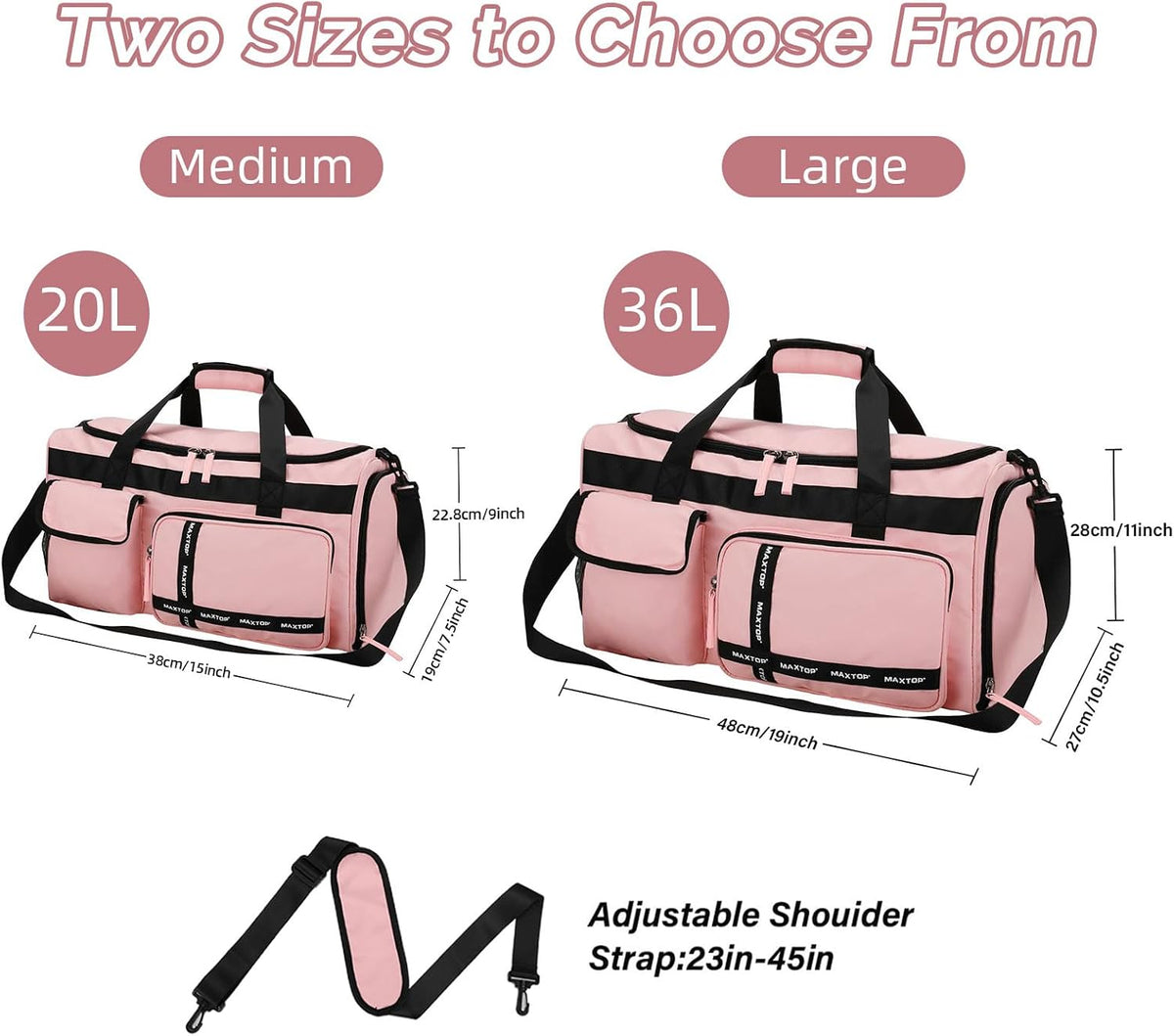 Large Gym Bag for Women Men Duffle Bag With Wet Dry Separation