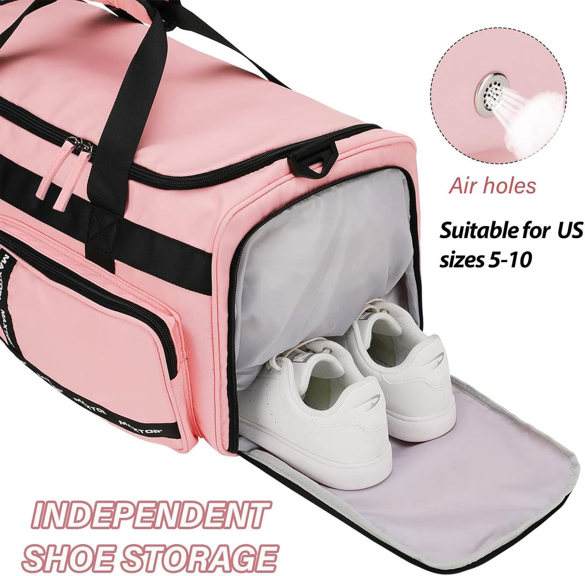Large Gym Bag for Women Men Duffle Bag With Wet Dry Separation