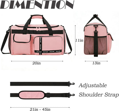Large Gym Bag for Women Men Duffle Bag With Wet Dry Separation