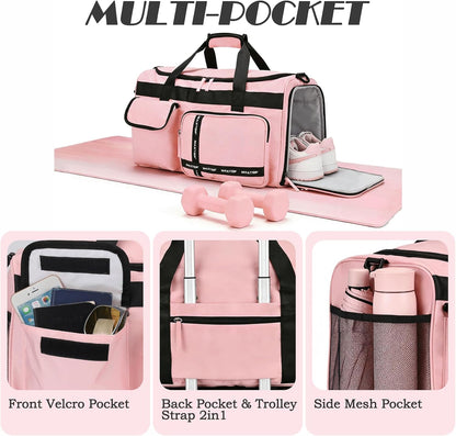 Large Gym Bag for Women Men Duffle Bag With Wet Dry Separation