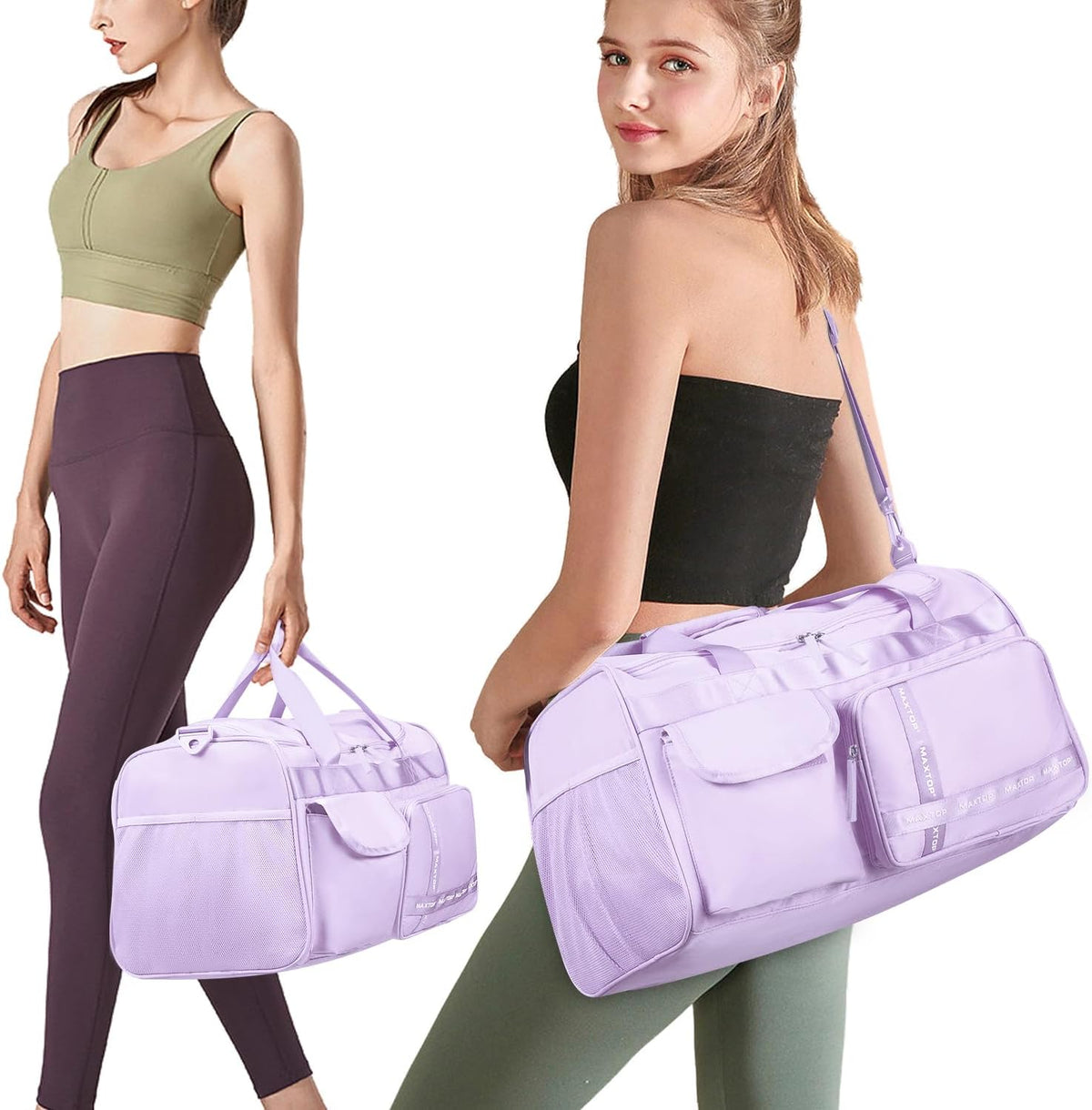 Large Gym Bag for Women Men Duffle Bag With Wet Dry Separation