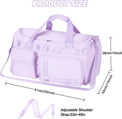 Large Gym Bag for Women Men Duffle Bag With Wet Dry Separation