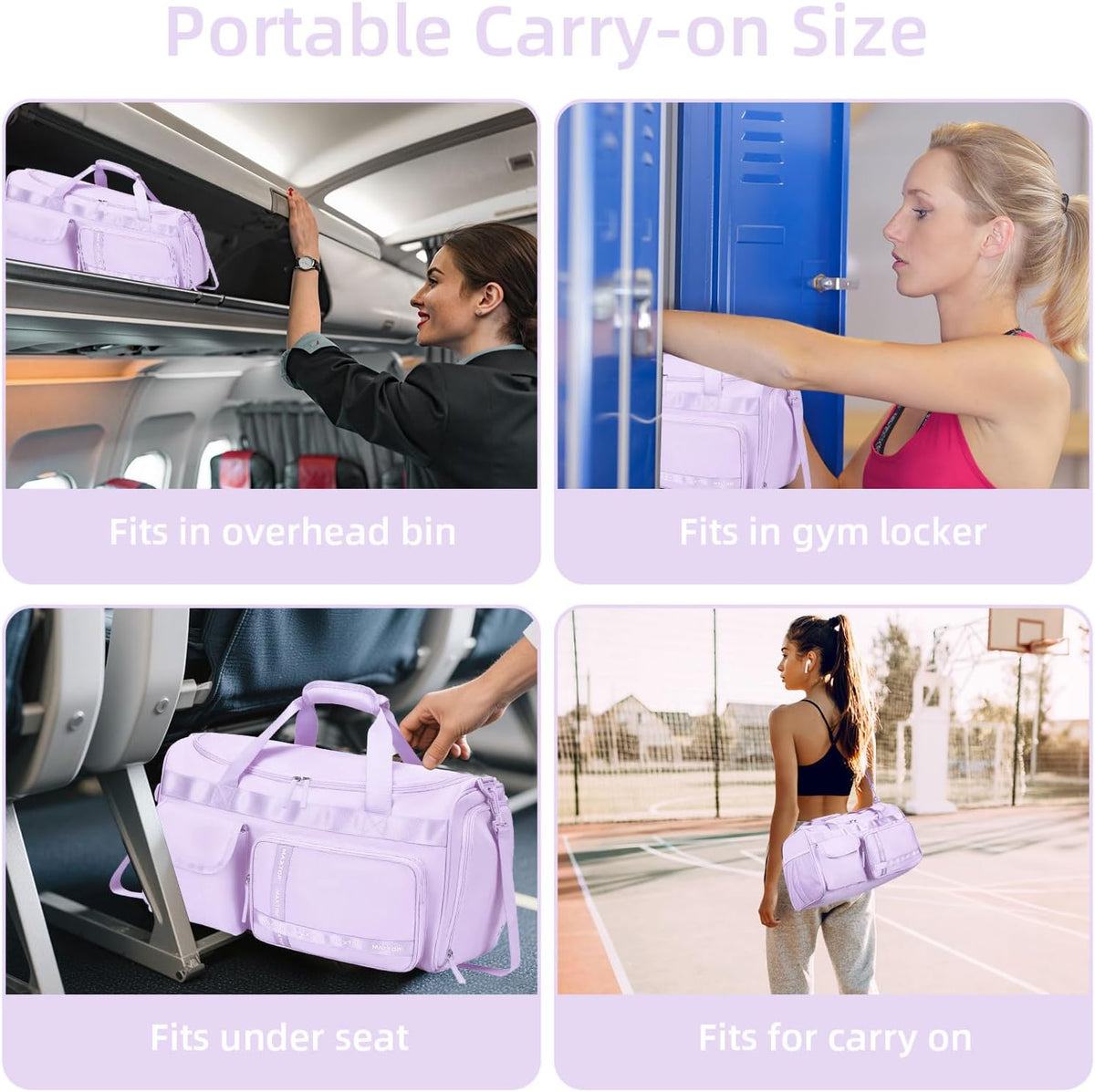 Large Gym Bag for Women Men Duffle Bag With Wet Dry Separation